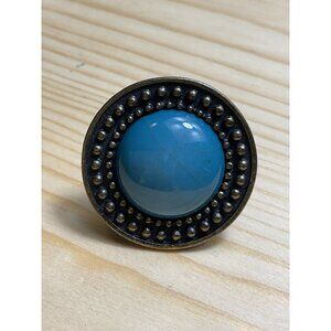 Shabby Chic Turquoise Blue Simulated Gemstone Ring